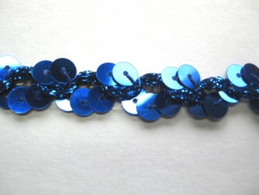 Paillettenband blau